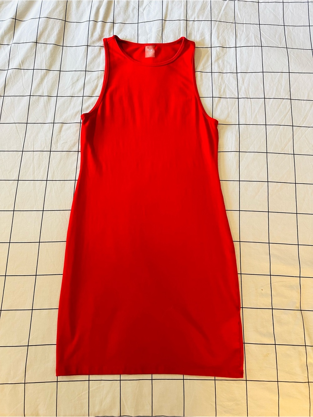 Aritzia TNA Seamless Body Kaplan Red Bodycon Mini Dress M - Picture 2 of 7